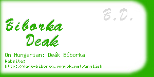biborka deak business card